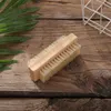 Wood Nail Borstel Tweezijdige Natuurlijke Borren Houten Manicure Nail Brush Hand Cleansing Borstels 10 CM