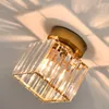 Luxe Crystal Plafondlamp E27 gangpad Corridor Lamp garderobe balkon Creatieve entree Hall LED plafondverlichting