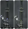 High Quality 14.5inch Straight Import Colored Glass Bong Water Pipe with percolators 18.8mm joint bowl free shipping