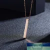 Rinhoo Four Sides Engraving Personalized Square Bar Custom Name Necklace Stainless Steel Pendant Necklace For Women Men Gift Factory price expert design Quality