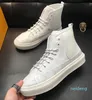 2021 Heren Top Koeienhuid Schoenen Mode Luxe High-Top Korte Laarzen Herfst en Winter Hoge kwaliteit Heren Dik Soled Shoes Hip-Hop Boots - 2021