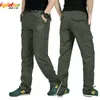 Heren Militaire Stijl Cargo Broek Mannen Zomer Waterdicht Ademend Mannelijke Broek Joggers Army Pockets Casual Plus Size 4XL 210715