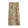 Long Maxi Pleated Chiffon Skirt Summer Floral Print Beach Holiday A Line High Waist Female Women Fashion 210529