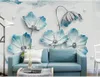 Fondos de pantalla Tamaño personalizado 3D PO Wallpaper Mural Sala de estar Joyería Europea Wildflower Imagen Sofá TV Telón de fondo para la pared