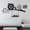 Wall Stickers Unique Design Tree And Clock Pattern 3D Wallpaper Removable Self-adhesive Bedroom Home Decoration Art Decals