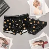 Lovely Couple Panties Set Sexy Lace Ice Silk Fabrics Underwear Men's Boxers Women's Underwear Love's Underpants H1214