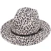 Męskie damskie kapelusz dla kobiet Mężczyźni Leopard Fedora Kapelusz Kobieta Mężczyzna Fedoras Casual Filc Kapelusze Kobiet Mężczyzna Panama Cap Jazz Top Caps