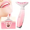 Neck Beauty Devices Face Lifting 3 Colors LED Pon Therapy Skin Tighten Massager Reduce Double Chin Anti Wrinkle Care 220216