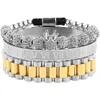 3 stks/set Keizerskroon Koning Heren Armband Pave CZ Gouden Armbanden voor Mannen Luxe Charm Mode Manchet Bangle Verjaardag Sieraden