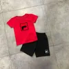 子供服セット男の子グリル夏の子供服の高級Tシャツデザイナー印刷半袖+ショーツFL21458