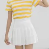 Aelegantmis doce lolita cintura alta plissada saia mulheres meninas harajuku mini s senhora slim short escola uniforme coreano 210607