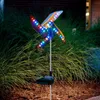 Lampes de pelouse 1/2 PCS Moulin à vent solaire Lumière de jardin LED Lampe à énergie décorative étanche pour patio de cour de passerelle extérieure.