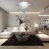 Lamps Clear Small Crystal Chandeliers Living Room Decor LED 100% Hand Blown Glass Pendant Chandelier