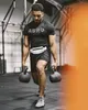 2020 fitness wilk letnie męskie ćwiczenia z krótkim rękawem list z krótkim rękawem druku mężczyzna siłownia styl oddychający stretch tshirt m-3XL