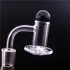 최신 흡연 액세서리 미국 학년 전체 용접 20mm od 경 사진 가장자리 Quartz Banger 유리 카르브 캡 공 및 Terp 배와 90도 블렌더 손톱