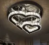 Nowoczesny Luster Kryształ Ściemniany LED Sufit Lights Chrome Lustro Steel Sypialnia LED Lampa Sufitowa Led Swiastowa Oprawa