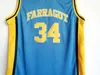 Homens Farragut Kevin Garnett High School Basketball Jersey 34 cor azul de cor respirável camisa para os fãs de esporte Top Universidade de algodão puro / alta qualidade à venda