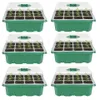 Garnki przedszkola SEED Starter Taca Wilgotność Regulowane Zestawy nasiona z Kopuły i Base Greenhouse Grow Tace Mini Propagator RRT33