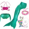 2021 3-10Y baby badpak tail zeemeermin kostuum kinderen badmode meisjes zwemmen outfits kinderen strand slijtage Iqir