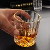 Lekkie luksusowe klasyczne usta Ręcznie malowane prawdziwe złote kryształowy kieliszek whisky szkło ukryte złote piwo glass9738502