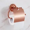 Toilet Paper Holders Creative European Style Bathroom Box Waterproof Towel Holder Brass Golden/Rose Gold Roll