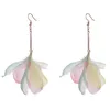 Graceful Chiffon Flower Earrings Wedding Jewelry DIY Charming Dangle Earring for Women Party Accessories