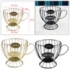 Organizzazione per la conservazione della cucina Porta cialde per caffè vintage di grande capacità Tazza di ferro Portabicchieri Contenitore per cestini Home El