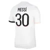 Jerseys de futebol Messi # 30 Sergio Ramos Marquinhos Verratti Kimpembe Maillots Jerseys de futebol Unisex # S-XXL