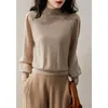 Women's Sweaters Style Easy To Match Four-color Princess Croissant Sleeves Fashion Temperament Tibetan Meat Sweater Top