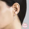 Stud 100 925 Sterling Silver Tassel Earring Luxury Personlig Rainbow Zircon Woman Lagen Långörhängen Pendientes brincos9280028