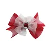 Hårklämmor Barrettes 5 tum kristalldiamanter Pure Color Flower Shaped Girl Bow Ornament