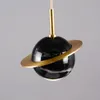 Hanglampen Nordic Luxe Messing Marmeren Lichten Planet Designer Minimalistische Moderne Restaurant Eetkamer Slaapkamer Bedlampje