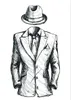 Kvalitet söt hög ny ankomst vit notch lapel en knapp kostym barn passar mode stilig (jacka + byxor + slips) x0909