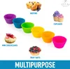 Silicone Baking Cups Tools, Reusable Cupcake Liners Nonstick Muffin Cup Cake Molds Set Standard Size Cupcakes Holder