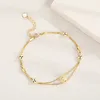 Jewelry Korean S925 Silver Simple Zircon Bracelet Women039 Fashion Version Double Layer Strip Wedding Gift38312986181488