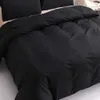 Чистые постельные принадлежности черные одеяла чехлы сплошной кровать льняные подушки евро серый одеяло крышка подушка Shams 200x200 135x200 211007