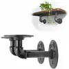 2Pcs Pipe Shelf Brackets Industrial Iron Rustic Wall Floating Shelving Brackets7665683