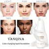 Yanqina 30 ml kleur veranderende concealer vloeibare foundation base matte lange slijtage olie controle foundations crème vrouwen make-up