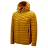 Darphinkasa 겨울 캐주얼 솔리드 컬러 후드 파카 코트 두꺼운 따뜻한 남자 자켓 210203