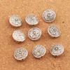 Alliage sculpté gravé rond plat perles en vrac 14.3x14.3mm entretoises en argent Antique résultats de bijoux L586 80 pcs/lot