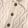 Kvinnor Knit Cardigan Pompoms Långärmade Collared Beskuren Chic Sweater Toppar Femme Vetement Ropa Mujer 210709