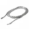 1.5mm-3mm kwadratowy naszyjnik bambusowy łańcuch vintage 100% 925 srebrny moda biżuteria naszyjnik dla kobiet i mężczyzn GN5 Q0531