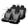 Car Seat Covers Emboridery Set Unverisal Fit Most Cars Tire Track Auto Protector Front Rear Black