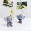 Other Event & Party Supplies Resin Ornament Cute Elephant Star Statue Ornaments Crafts Cake Dessert Decorations Toppers Birthday DIY Accesso