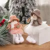 Christmas Tree Hanging Ornaments Plush Angel Doll Pendant Holiday Party Elf Decorations Kids Birthday Gift PHJK2111