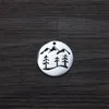 Pendant Necklaces 12pcs Stainless Steel Hollow Pine Tree Umder The Mountain Necklace Outdoor Camping Jewelry