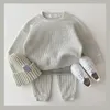 Kläder Sats Barnens höst Baby och Toddler Suit Casual Långärmad Sweater Sport Sweat Byxor Tvådelade barn