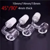 Rökning Tillbehör 4mm Tjock Club Banger Domeless Quartz Nail 10mm 14mm 18mm Man Kvinna 90 45 grader 100% Quartz Banger Nails för Bong