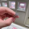 925 Sterling Silver Clear Stones Sparkling Double Halo Ring Fit Pandora Charm Jewelry Fidanzamento Wedding Lovers Anello di moda per le donne