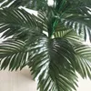 90cm 39 머리 열대 식물 큰 인공 야자수 가짜 몬스터 실크 팜 잎 거짓 식물 leafs 가정 정원 장식 210624